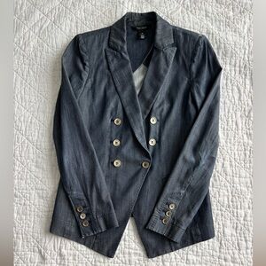 White House Black Market Charcoal Double-Breasted Blazer
